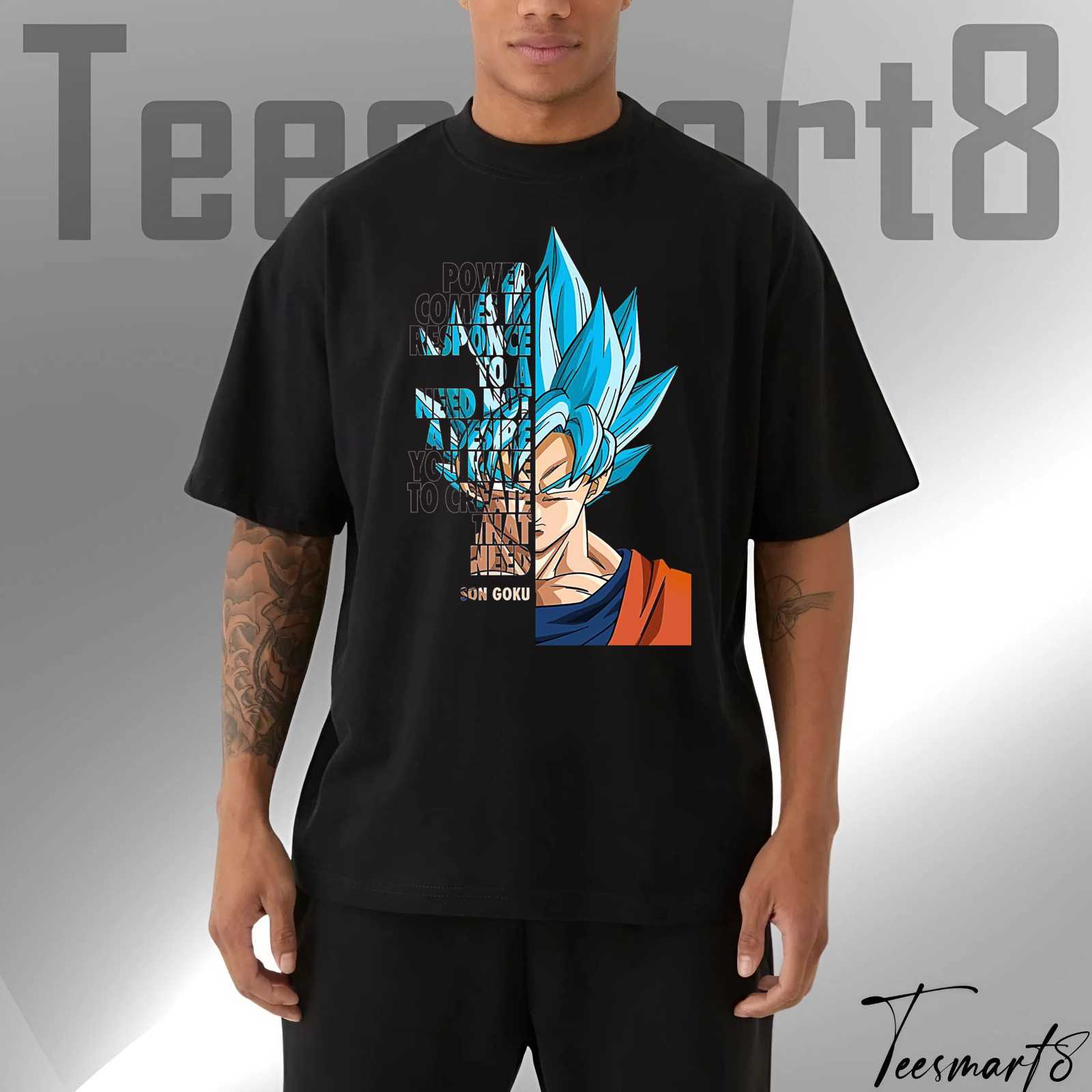 Son Goku Power Surge Tee – Vintage 90s Anime Bootleg Shirt